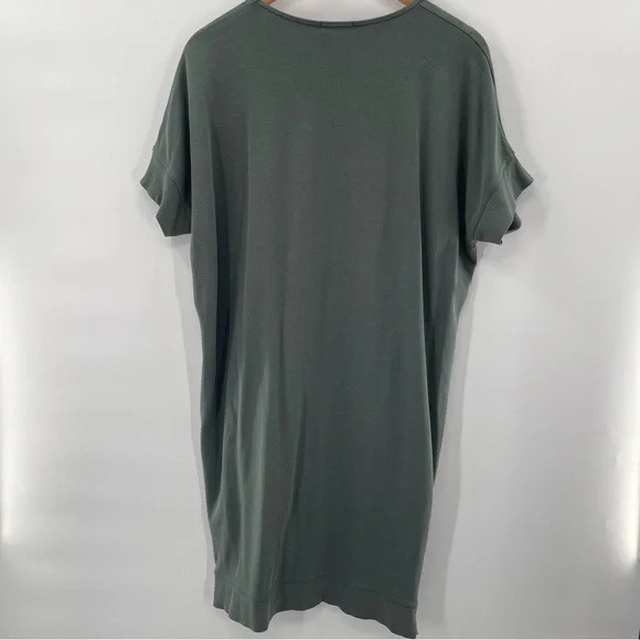Masai Balsam Green Relaxed Fit Lagenlook Midi Dress Boxy Minimal Boho Size Med - Picture 9 of 13